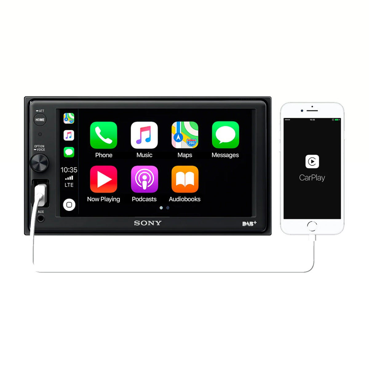 Sony XAV-AX1005ANT | Touchscreen with DAB & Apple CarPlay + FREE DAB Aerial